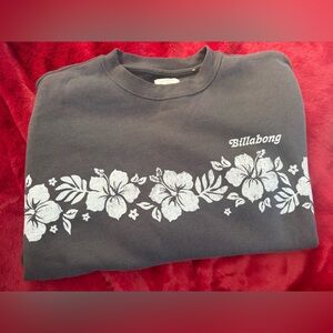PacSun Black Floral Oversized Crewneck
